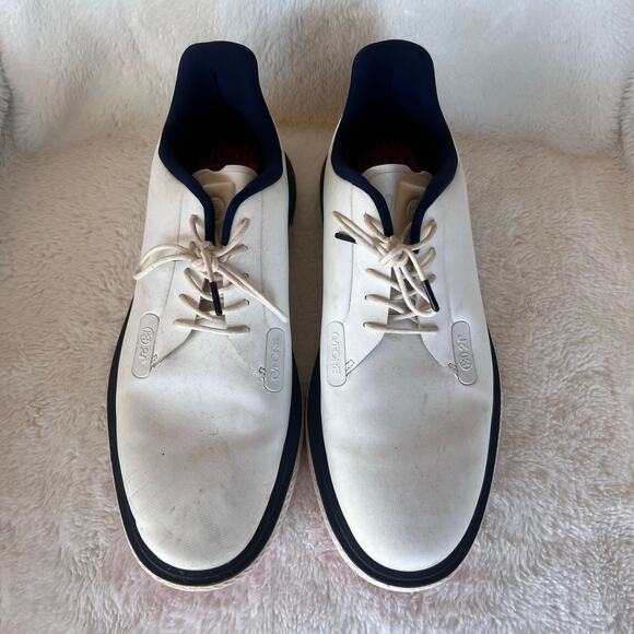 G/FORE Gallivan2r Men’s Golf Shoes White Navy 11.5 Lightweight Spikeless Comfort - Picture 2 of 8